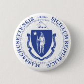 Massachusetts-Zeichen Button (Vorderseite)