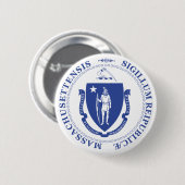 Massachusetts-Zeichen Button (Vorne & Hinten)