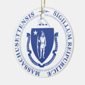 Massachusetts-Zeichen Keramik Ornament (Links)