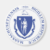 Massachusetts-Zeichen Magnet (Vorne)