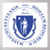 Massachusetts-Zeichen Poster (Vorne)