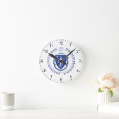 Massachusetts-Zeichen Runde Wanduhr (Zuhause)