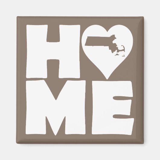 Massachusetts Zuhause Heart Staat Kühlschrankmagne Magnet (Vorne)