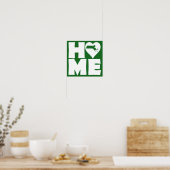 Massachusetts Zuhause Heart Staat Plakatzeichen Poster (Küche)