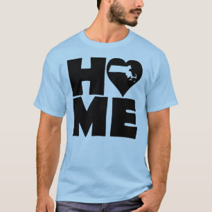 Massachusetts Zuhause Heart Staat T-Shirts T - Shi