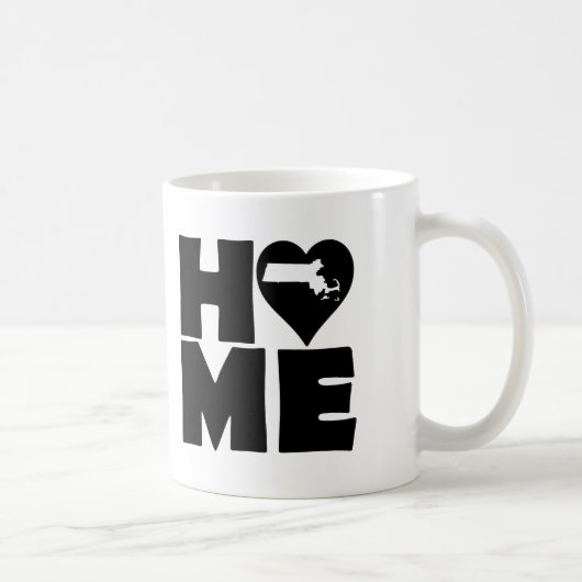 Massachusetts-Zuhause-Herz-Staats-Tasse oder Kaffeetasse (Rechts)