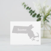 Massachusetts Zuhause Silhouette Staat Karte (Stehend Vorderseite)