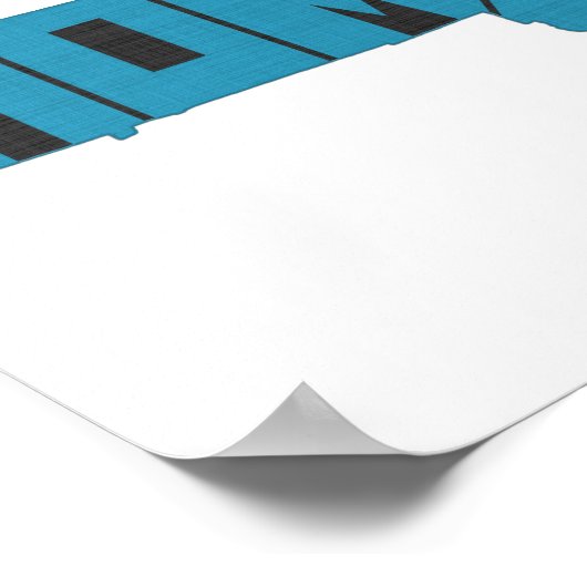 Massachusetts Zuhause Staat Blue Word Art Poster (Ecke)