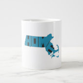 Massachusetts Zuhause Staat Jumbo-Tasse (Vorderseite)