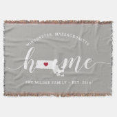 Massachusetts Zuhause Staat Personalisiert Decke (Vorderseite)
