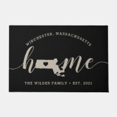Massachusetts Zuhause Staat Personalisiert Fußmatte (Vorderseite)