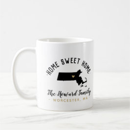 Massachusetts Zuhause Sweet Zuhause Family Monogra Kaffeetasse