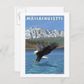 MassachusettsAdlerfischerei Postkarte (Vorne/Hinten)