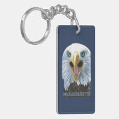 MassachusettsEagle herauf nahes Schlüsselanhänger (Vorderseite links)