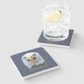 MassachusettsEagle herauf nahes Steinuntersetzer (Seitenansicht)