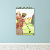 MassachusettsGolfszene Leinwanddruck (Insitu (Holzboden))