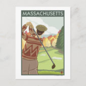 MassachusettsGolfszene Postkarte (Vorderseite)