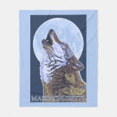 MassachusettsHowling Wolf Fleecedecke (Vorderseite)