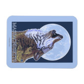MassachusettsHowling Wolf Magnet (Horizontal)
