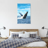 MassachusettsHumpback Whale Scene Leinwanddruck (Insitu (Schlafzimmer))