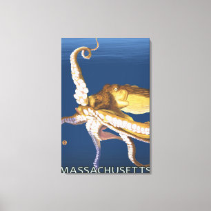 MassachusettsOctopus Szene Leinwanddruck