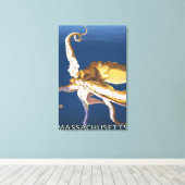 MassachusettsOktopuszene Leinwanddruck (Insitu (Holzboden))