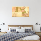 MassachusettsPanoramakarteMassachusetts Leinwanddruck (Insitu (Schlafzimmer))