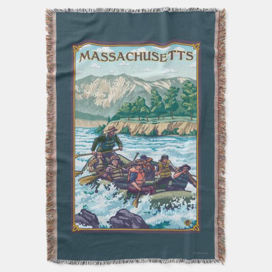 MassachusettsRiver, das Szene flößt Decke (Vorderseite Vertikal)
