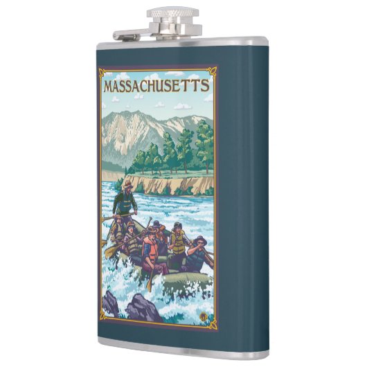 MassachusettsRiver, das Szene flößt Flachmann (Links)