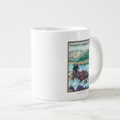 MassachusettsRiver, das Szene flößt Jumbo-Tasse (Vorderseite Rechts)