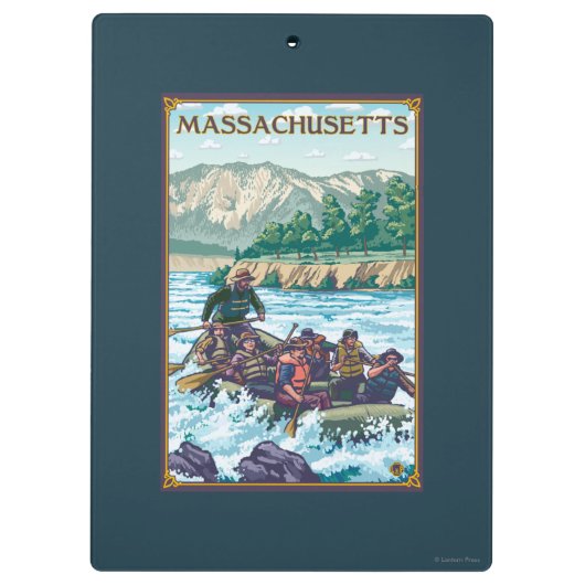 MassachusettsRiver, das Szene flößt Klemmbrett (Rückseite)