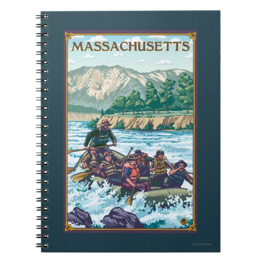 MassachusettsRiver Rafting Scene Notizblock (Vorderseite)