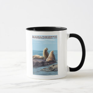 MassachusettsSea Lions Scene Tasse