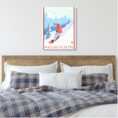 MassachusettsSnowboarder Scene Leinwanddruck (Insitu (Schlafzimmer))