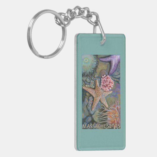 MassachusettsTidepool Szene Schlüsselanhänger (Vorderseite links)