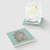 MassachusettsTidepool Szene Steinuntersetzer (Seitenansicht)