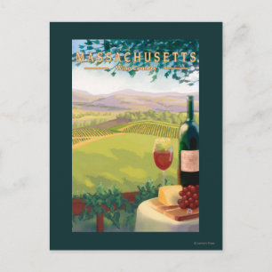 MassachusettsWeinlandschaft Postkarte