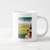 MassachusettsWine Land-Szene Jumbo-Tasse (Rechts)