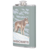 MassachusettsWolf Szene Flachmann (Links)