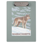 MassachusettsWolf Szene Klemmbrett (Vorderseite)