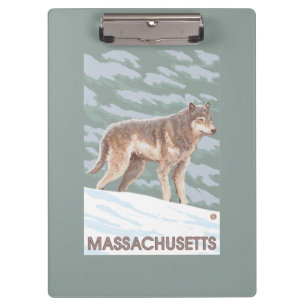MassachusettsWolf Szene Klemmbrett