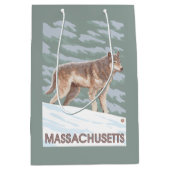 MassachusettsWolf Szene Mittlere Geschenktüte (Vorderseite)