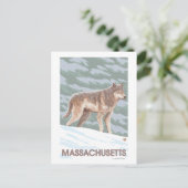 MassachusettsWolf Szene Postkarte (Stehend Vorderseite)