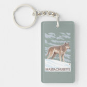 MassachusettsWolf Szene Schlüsselanhänger (Vorderseite)
