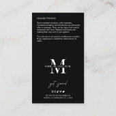 Massage Aftercare Instruktion Minimalistisch Masse Visitenkarte (Rückseite)