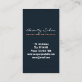 Massage Aromatherapie Schönheitssalon Visitenkarte (Rückseite)