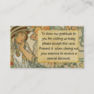 Massage: bevorzugte Kundenkarte Visitenkarte