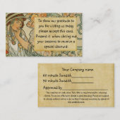 Massage: bevorzugte Kundenkarte Visitenkarte (Vorne/Hinten)