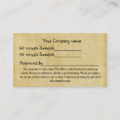 Massage: bevorzugte Kundenkarte Visitenkarte (Rückseite)