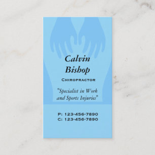 Massage/ Chiropractor Business Card/ Blau Visitenkarte